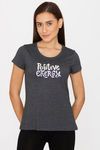 Rosaline Symmetry Knit Cotton Top - Black Beauty — thumbnail 1